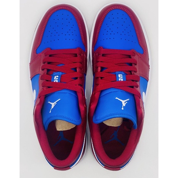 NEW Nike Air Jordan 1 Low Deep Red Blue Pomegranate DC0774-604 Women's Sz Multi - Picture 5 of 6